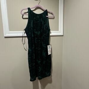 Macy's Green Halter Bodycon Mini Dress